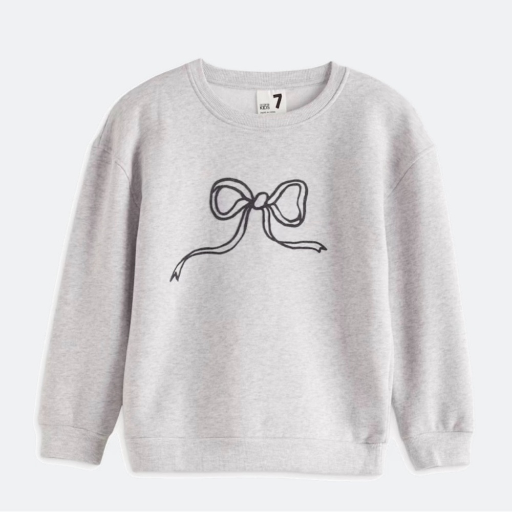 NWT Sweatshirt grey BOW Size 5